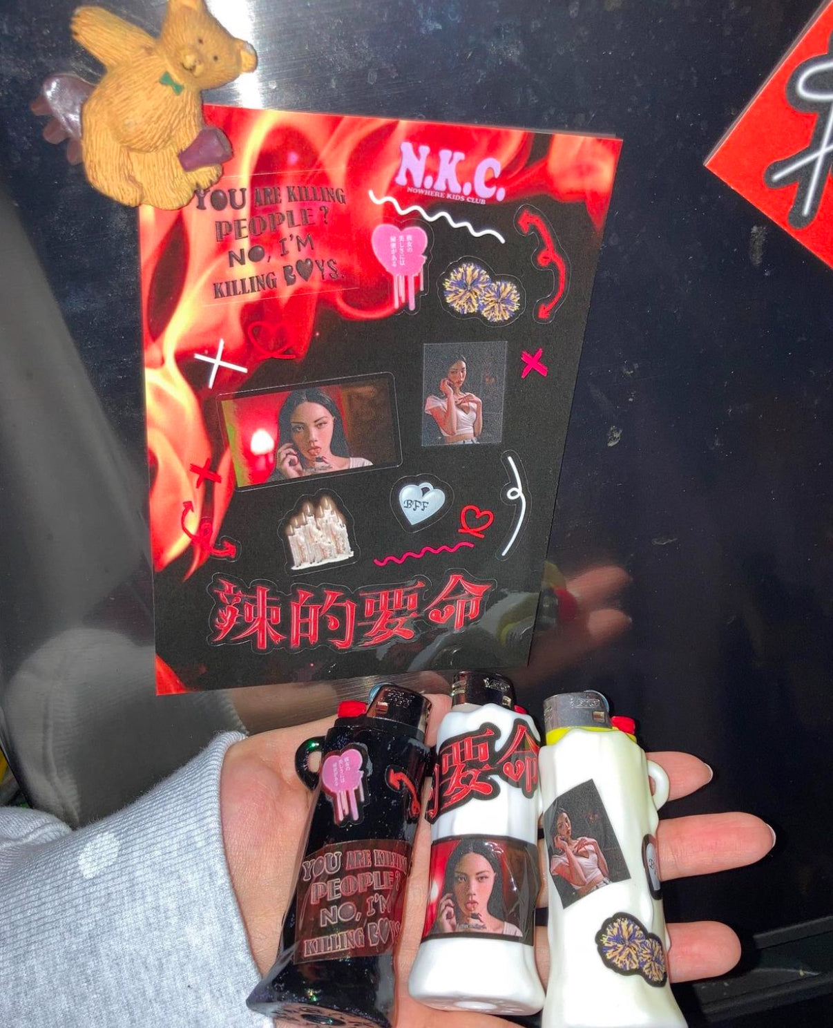 Nowhere kids club hot as fuck sticker set