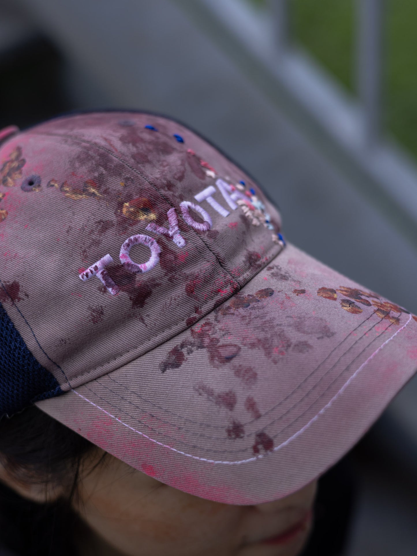 TAUNG STUDIO reworked hand embroidered TOYOTA cap