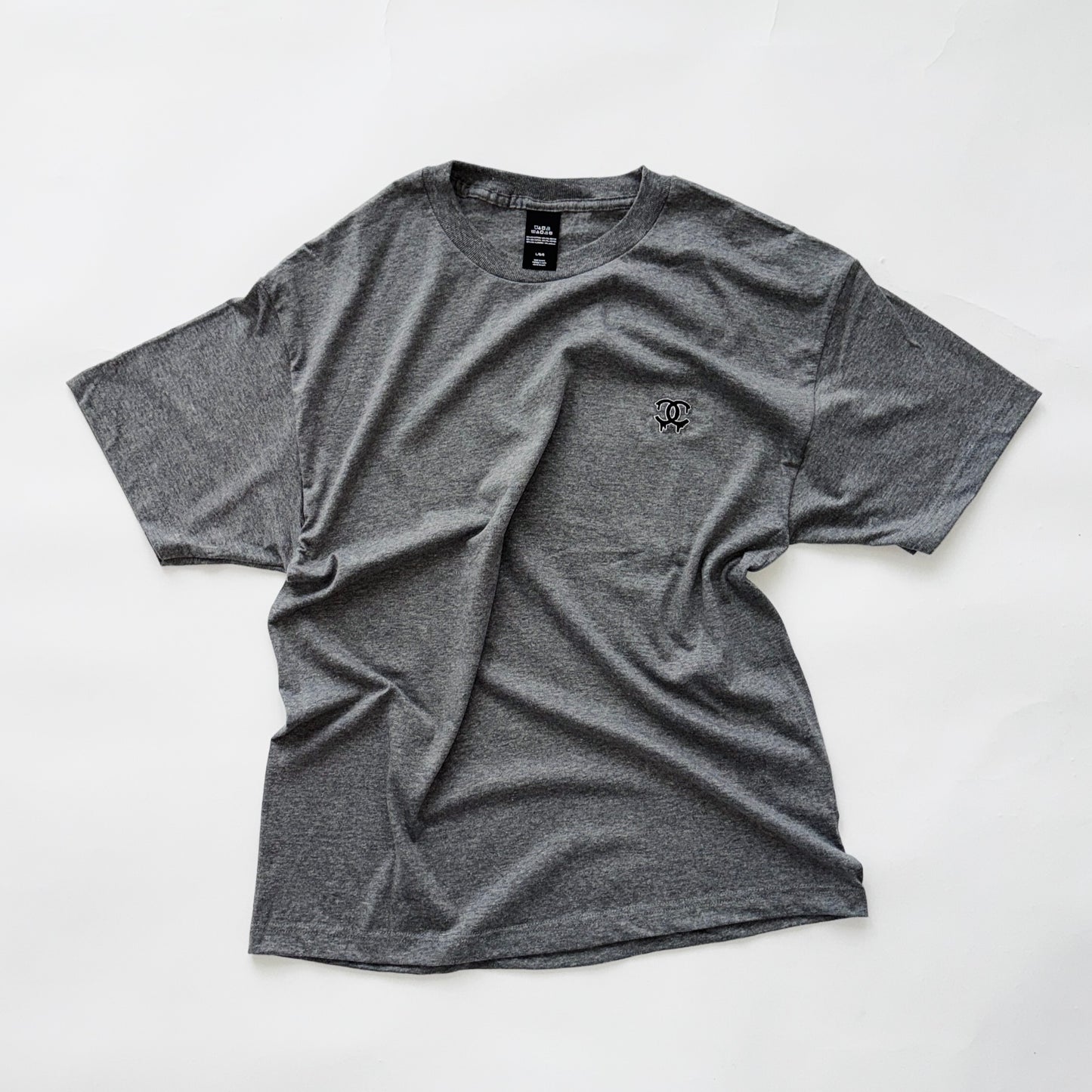 IMT embroidered dripping CC tee GRY