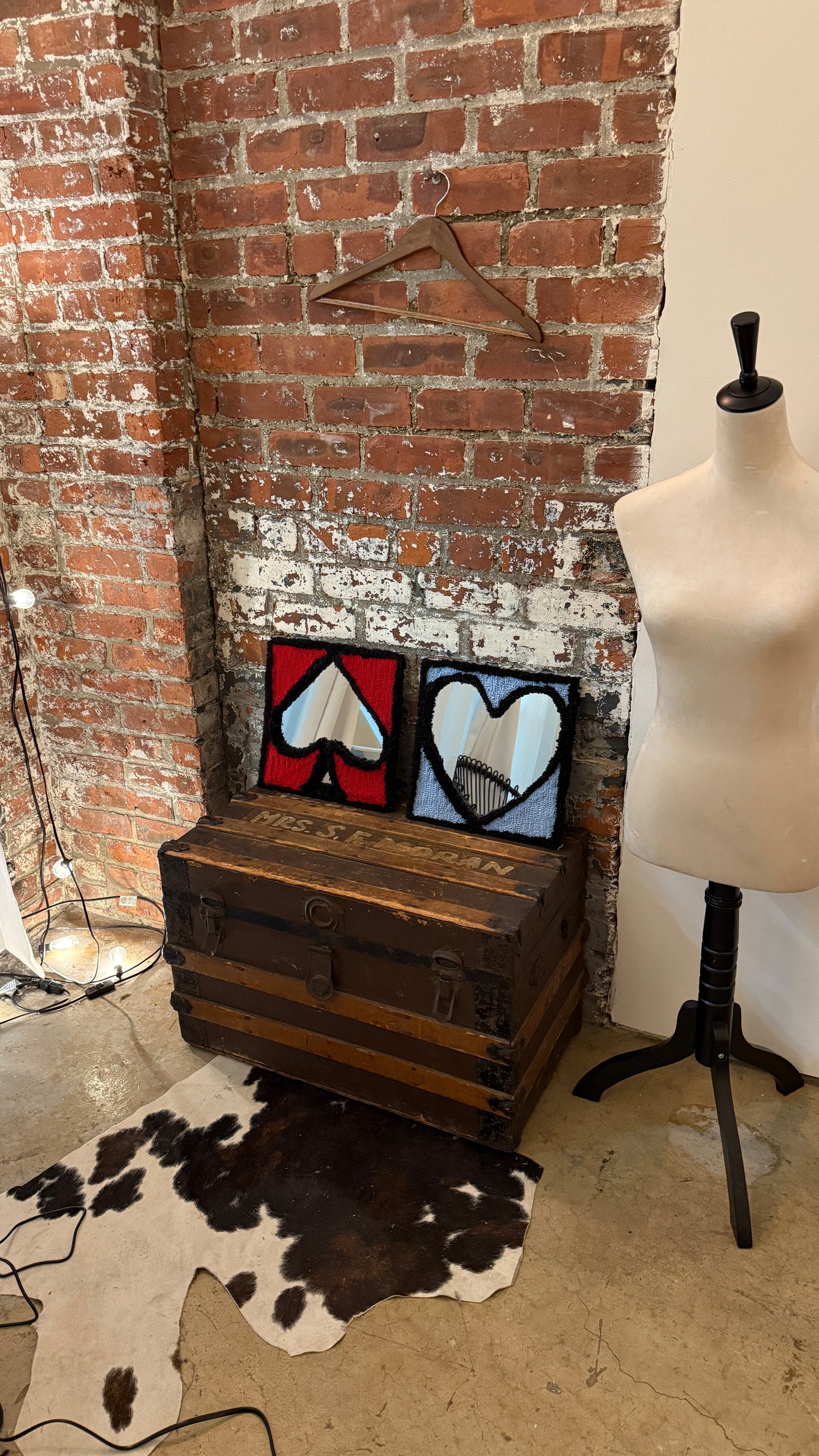 IMT carpet square mirror blue heart