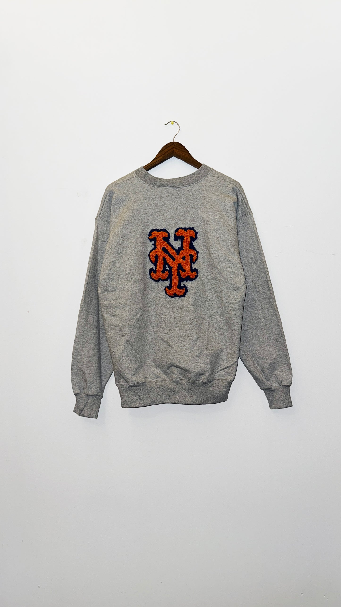 IMT hand knitted patch crewneck Mets