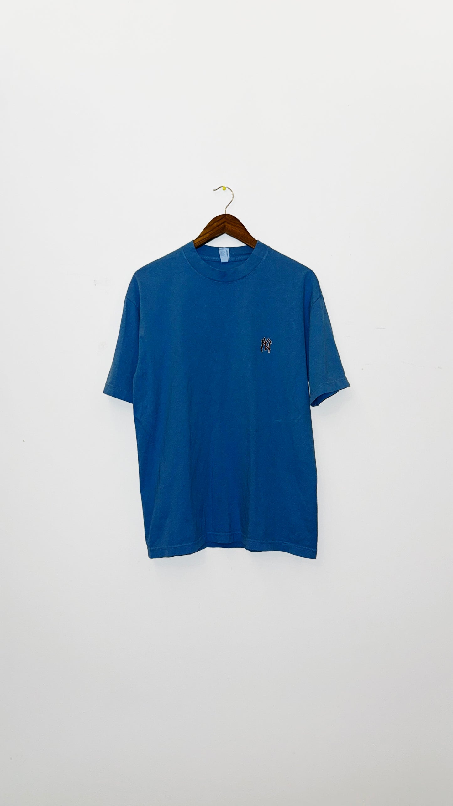 IMT 1/1 LA apparel embroidered dripping NY S/S T demim