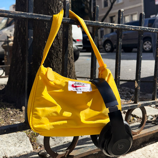 *Limited* vintage tag nylon hand bag yellow NIKE