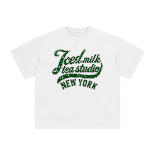 *NEW* Iced milk tea studio diamond T white