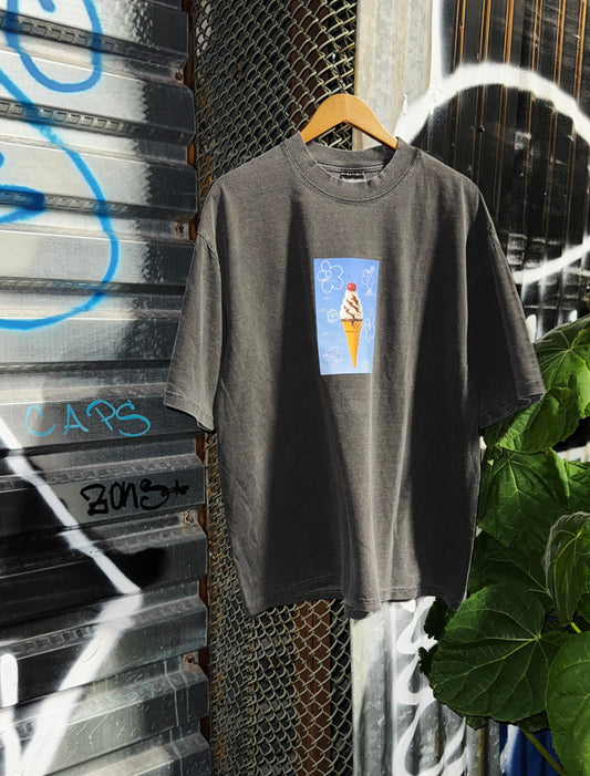 *NEW* Happy ice cream tee charcoal
