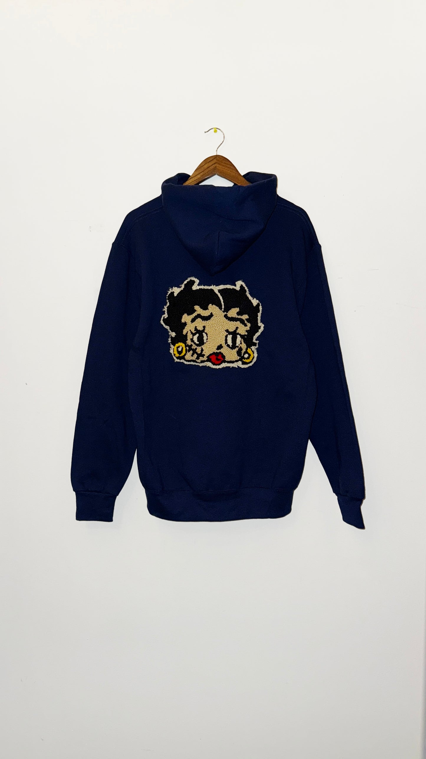 IMT 1/1 hand knitted patch hoodie Betty