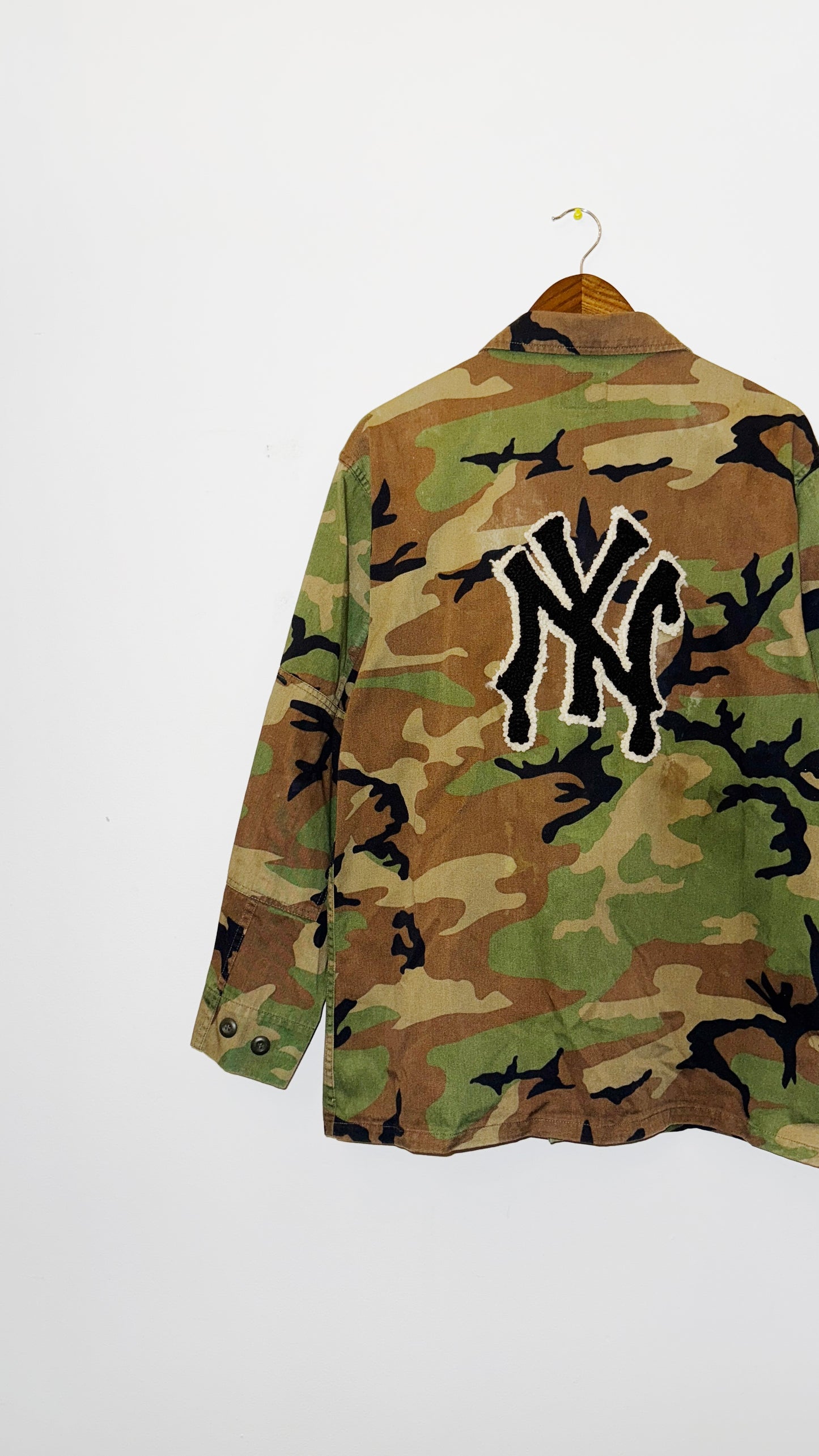IMT 1/1 hand knitted patch camo jk dripping NY