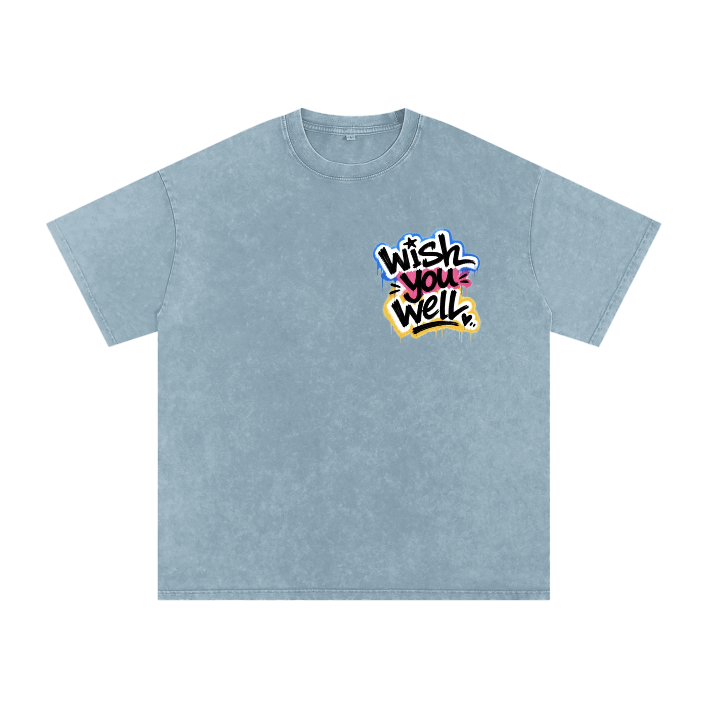 *NEW* Wish you well in hell T Ice blue