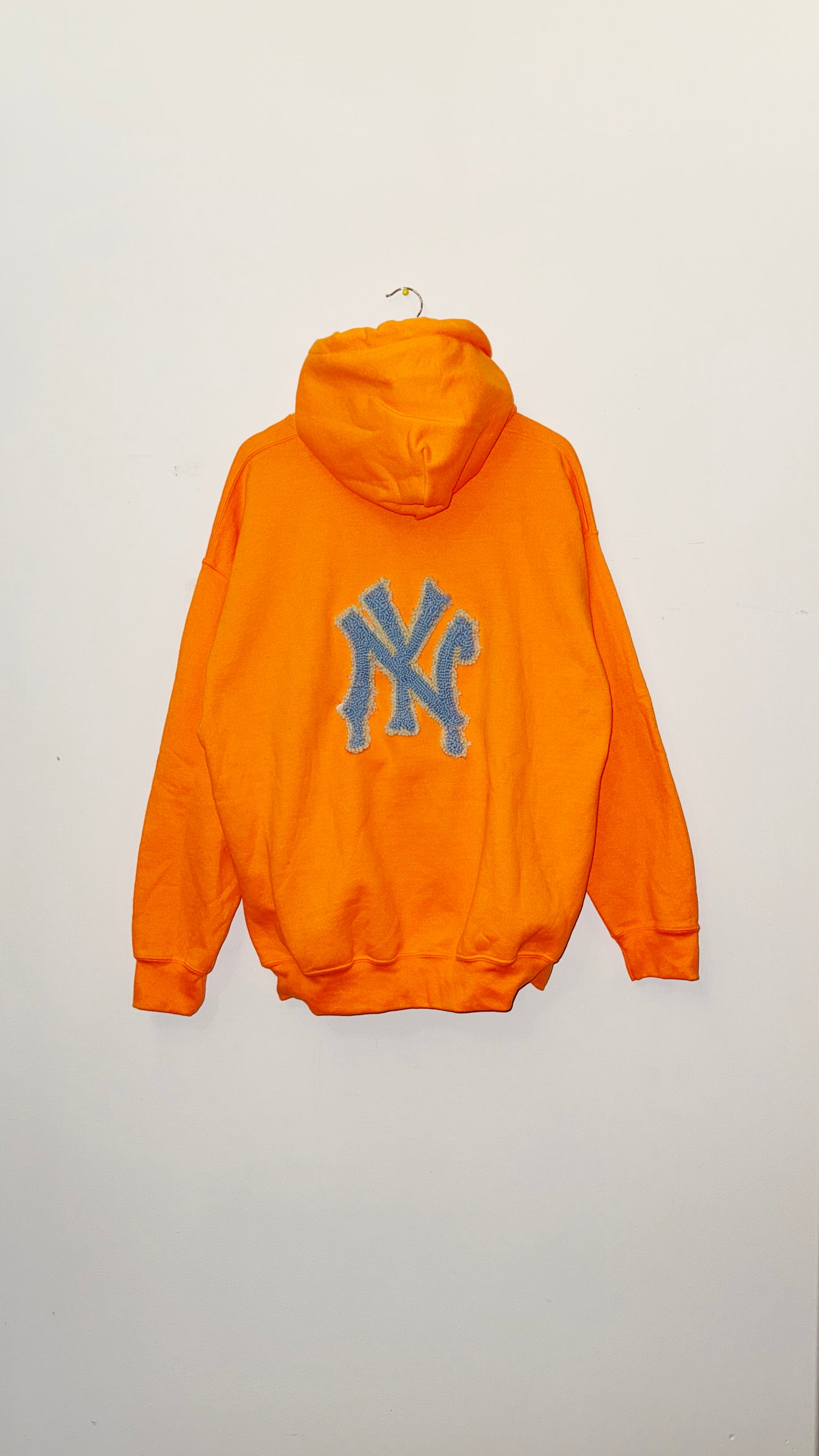 IMT 1/1 hand knitted patch hoodie dripping NY org