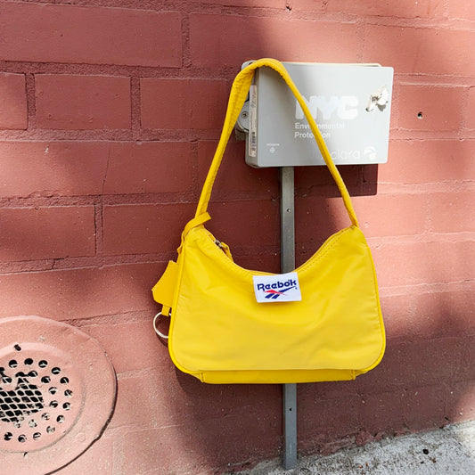 *Limited* vintage tag nylon hand bag yellow REEBOK