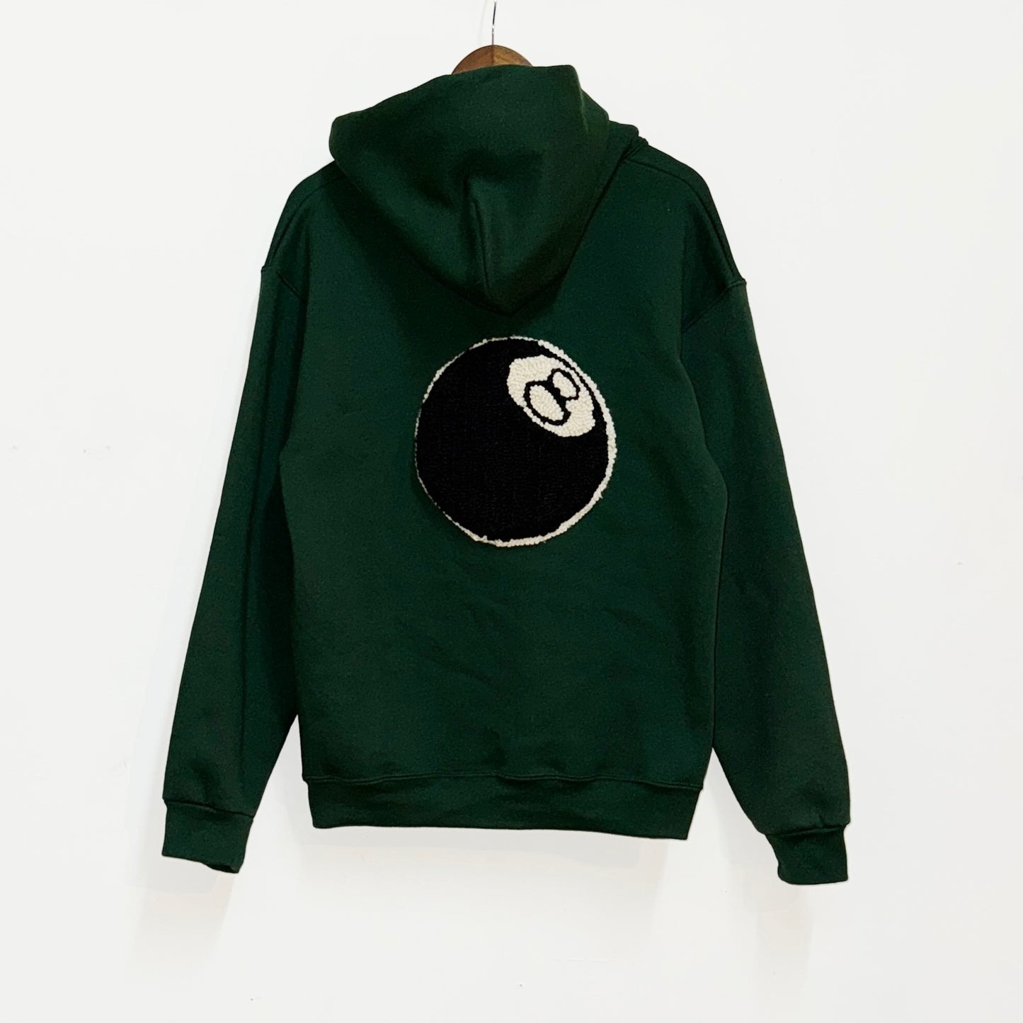 IMT hand knitted patch hoodie 8ball