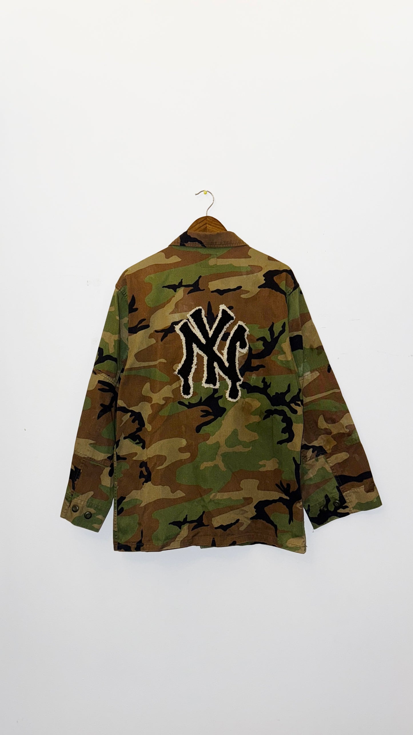 IMT 1/1 hand knitted patch camo jk dripping NY