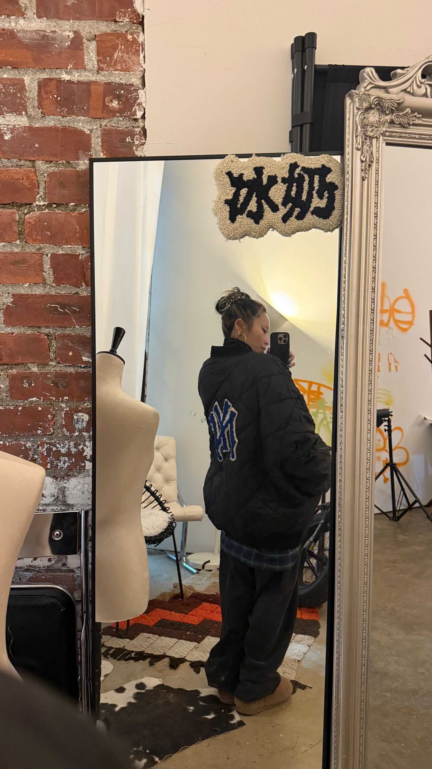 IMT 1/1 hand knitted patch quilted jk dripping NY