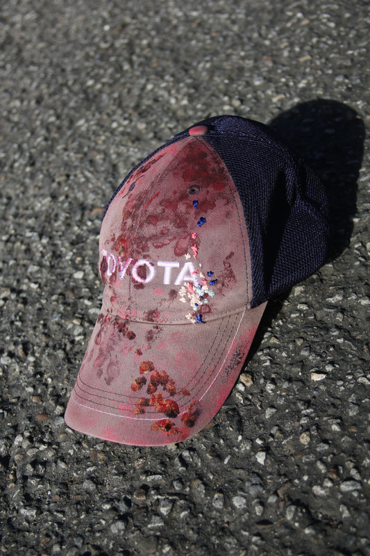 TAUNG STUDIO reworked hand embroidered TOYOTA cap