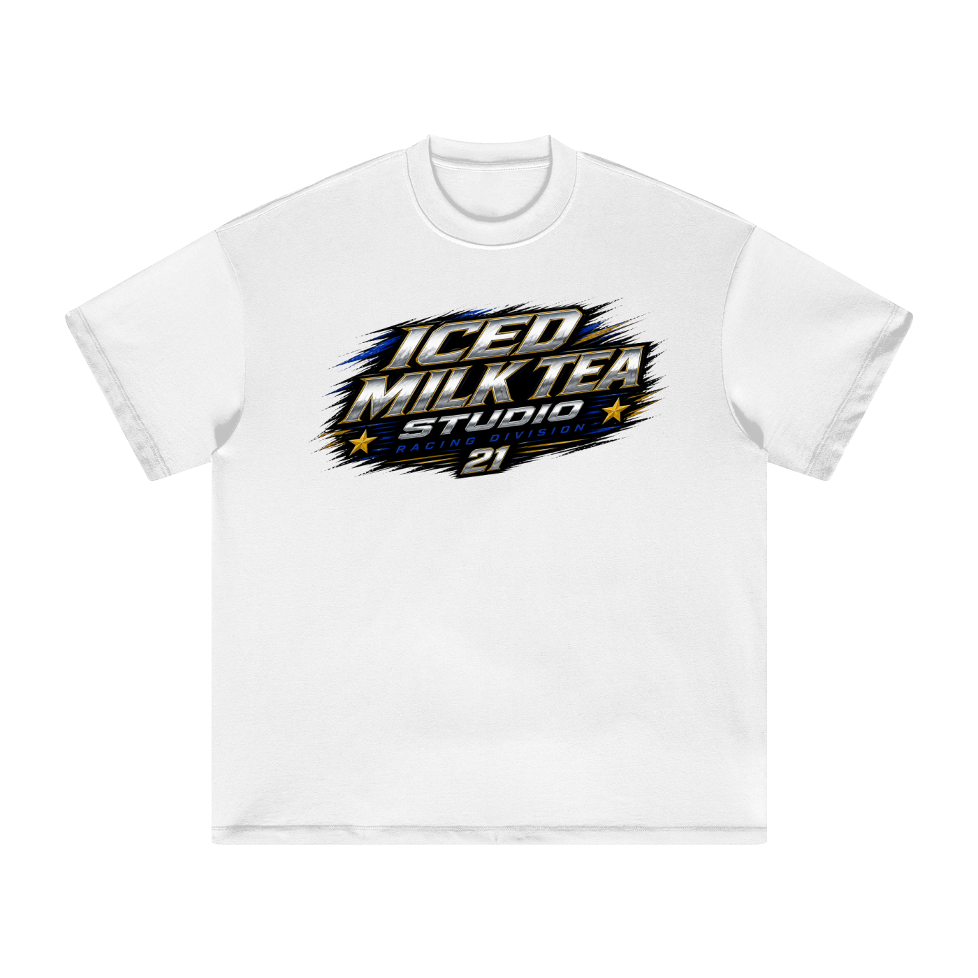 *NEW* Iced milk tea studio racing T white