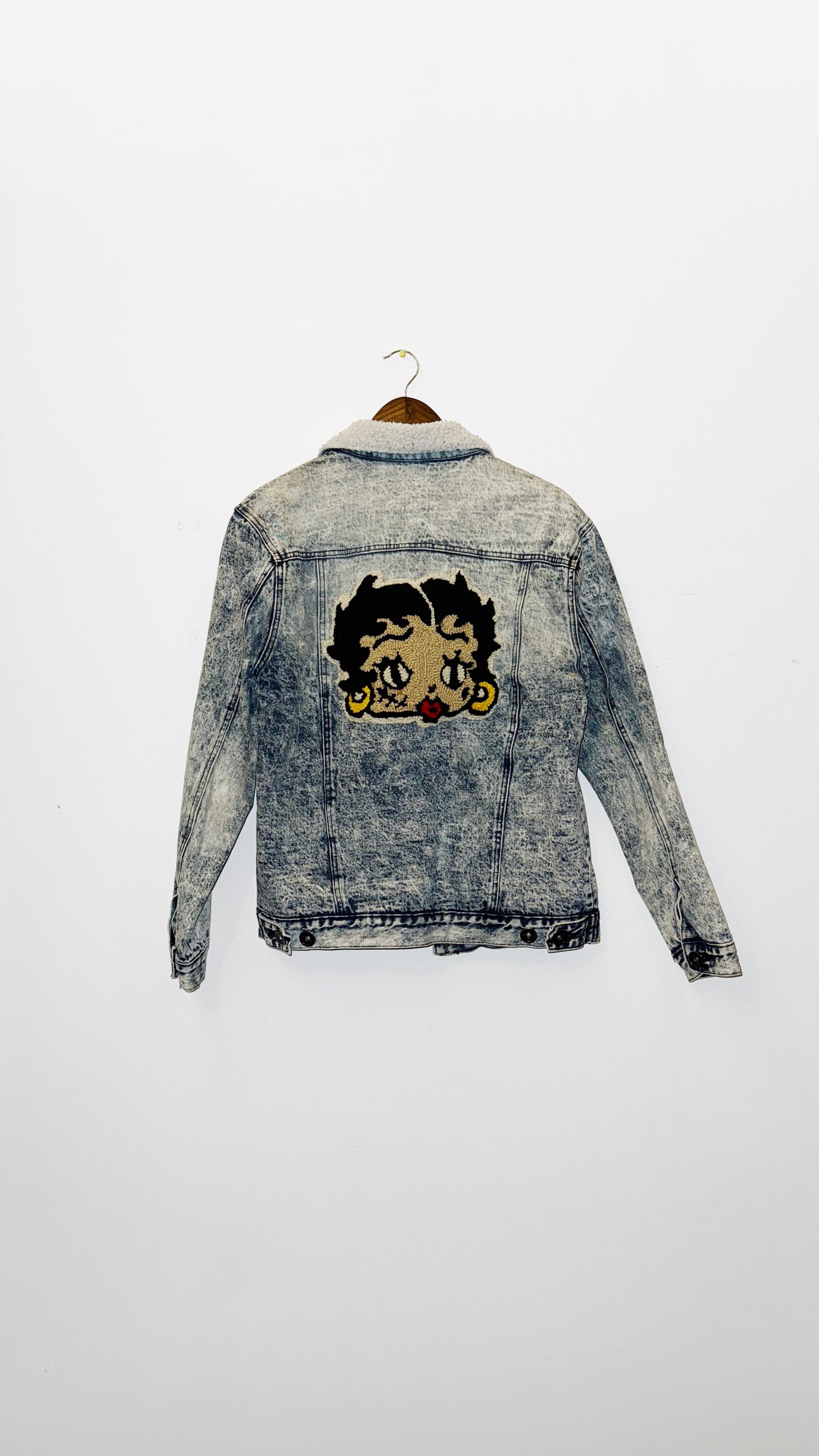 IMT 1/1 hand knitted patch denim jk Betty
