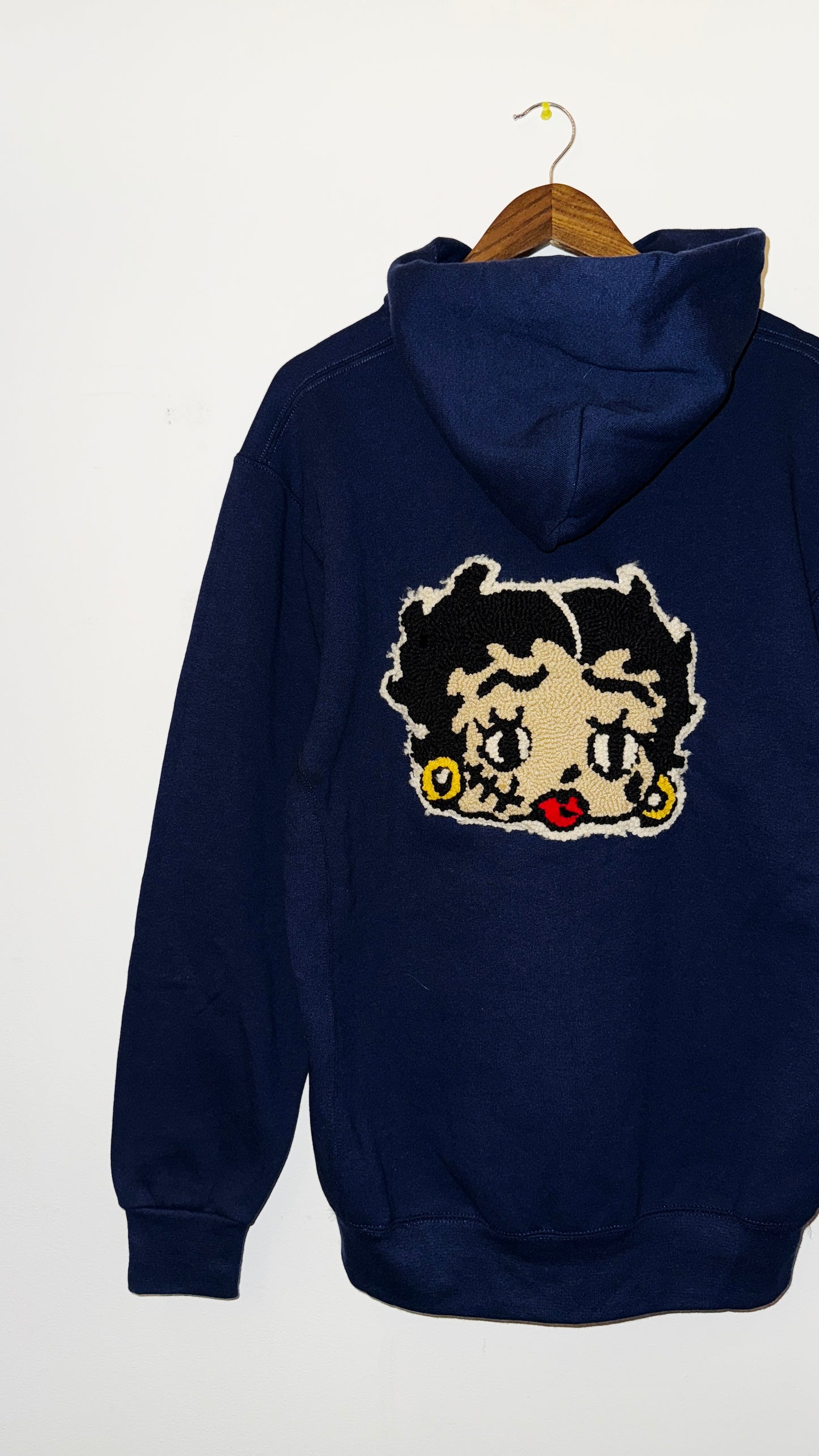 IMT 1/1 hand knitted patch hoodie Betty