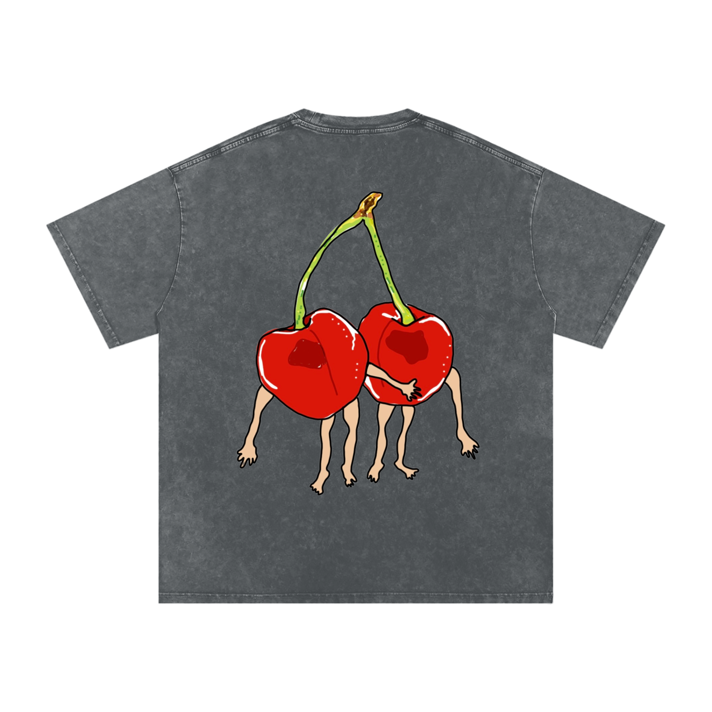 I love cherries tee grey