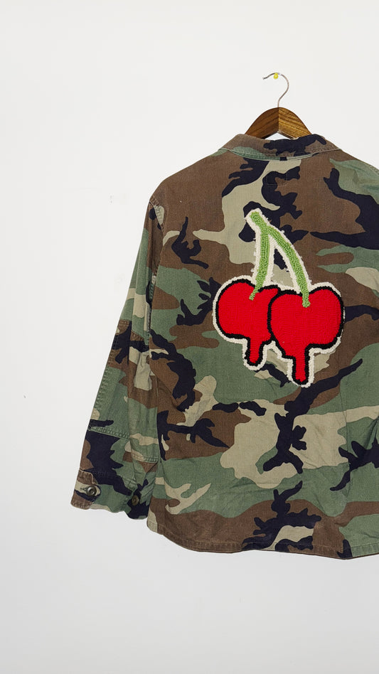 IMT 1/1 hand knitted patch camo jk cherry