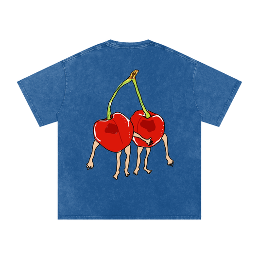 *Pre-order* I love cherries tee blue