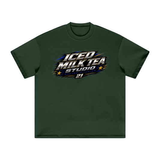*NEW* Iced milk tea studio racing T green